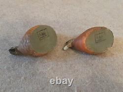 Pair Carved Miniature Wigeon Duck Decoys signed Reggie Birch