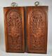 Pair Carved Walnut Decorative Wall Hangings / Panels