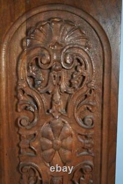 Pair Carved Walnut Decorative Wall Hangings / Panels