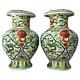 Pair Fine 20th Century Chinese Kangxi Style Porcelain Dragon Flower Vases