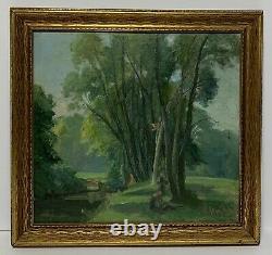 Pair IMPRESSIONIST OIL PAINTINGS SIGNED Landscapes Antique