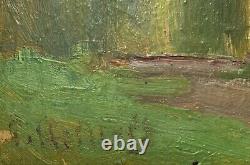 Pair IMPRESSIONIST OIL PAINTINGS SIGNED Landscapes Antique