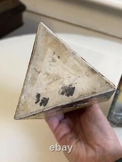 Pair Japanese Hand Painted Porcelain Vases Gilt Satsuma Asian Signed Antique