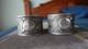 Pair Late Qing Chinese Export Silver Napkin Rings Signed