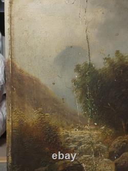 Pair Of Antique Barbizon Landscapes Oil On Panel Signed F. Robin 19th Century