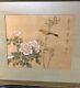 Pair Of Antique Chinese Paintings On Silk With Birds And Flowers Artist Signed
