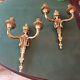 Pair Of Antique Ef Caldwell Signed Gold Sconces