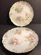 Pair Of Antique Limoges Porcelain Plate/ Hand Painted & Signed / France C. 1895