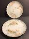 Pair Of Antique Limoges Porcelain Plate/ Hand Painted & Signed / France C. 1895