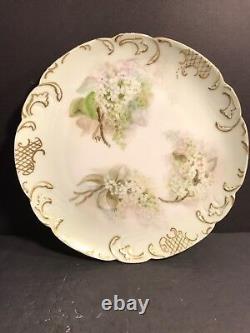 Pair Of Antique Limoges Porcelain Plate/ Hand Painted & Signed / France C. 1895