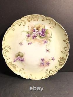 Pair Of Antique Limoges Porcelain Plate/ Hand Painted & Signed / France C. 1895