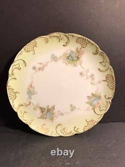 Pair Of Antique Limoges Porcelain Plate/ Hand Painted & Signed / France C. 1895