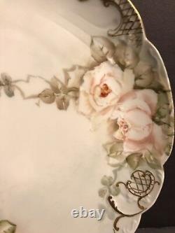 Pair Of Antique Limoges Porcelain Plate/ Hand Painted & Signed / France C. 1895