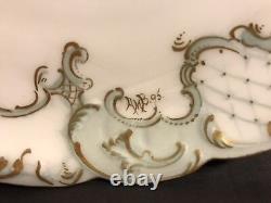 Pair Of Antique Limoges Porcelain Plate/ Hand Painted & Signed / France C. 1895