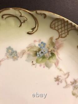 Pair Of Antique Limoges Porcelain Plate/ Hand Painted & Signed / France C. 1895