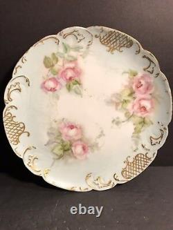 Pair Of Antique Limoges Porcelain Plate/ Hand Painted & Signed / France C. 1895