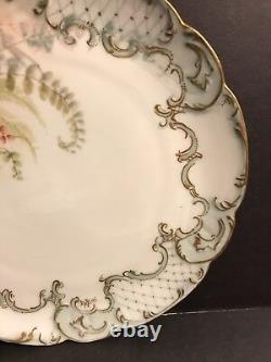 Pair Of Antique Limoges Porcelain Plate/ Hand Painted & Signed / France C. 1895