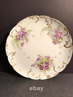 Pair Of Antique Limoges Porcelain Plate/ Hand Painted & Signed / France C. 1895