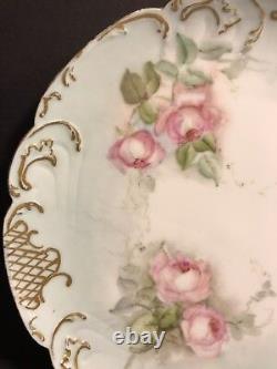 Pair Of Antique Limoges Porcelain Plate/ Hand Painted & Signed / France C. 1895