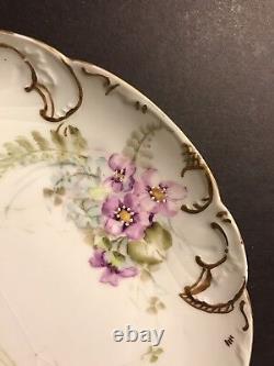 Pair Of Antique Limoges Porcelain Plate/ Hand Painted & Signed / France C. 1895