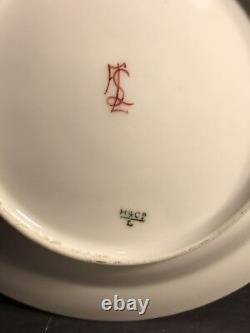 Pair Of Antique Limoges Porcelain Plate/ Haviland/ Signed/ France C. 1920