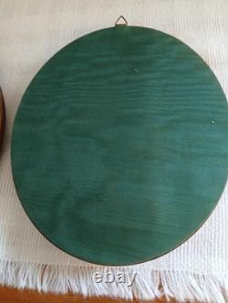 Pair Of Antique Miniture Oil Painting Shepherd & Sheep/Landscape Artist Signed