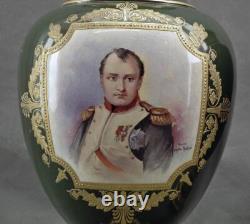 Pair Of Antique Napoleonic Sevres Vases Napoleon And Josephine Signed