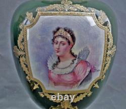 Pair Of Antique Napoleonic Sevres Vases Napoleon And Josephine Signed