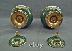 Pair Of Antique Napoleonic Sevres Vases Napoleon And Josephine Signed