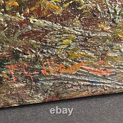 Pair Of Antique Oil Painting/Signed/F. G. Illem/Germany C. 1910/Winter/Summer/Woods