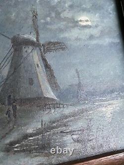 Pair Of Antique Oil Paintings, Moonscapes, Signed GYSELS 1895