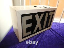 Pair Of Antique Original EXIT Signs In Light Box 1940/1950 Odeon/Cinema