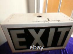 Pair Of Antique Original EXIT Signs In Light Box 1940/1950 Odeon/Cinema