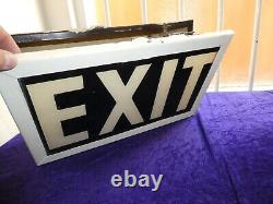 Pair Of Antique Original EXIT Signs In Light Box 1940/1950 Odeon/Cinema