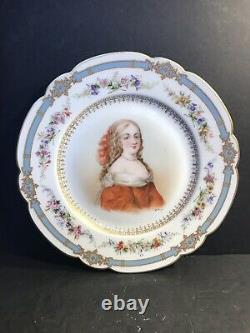 Pair Of Antique Sevres Porcelain Plate/ Hand Painted. France 1900/ Signed