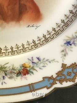 Pair Of Antique Sevres Porcelain Plate/ Hand Painted. France 1900/ Signed