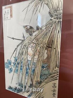 Pair Of Antique Signed Sugakudo Woodblock Prints