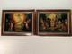 Pair Of Antique Signed Framed Reverse Glass Mezzotint By James Bateman C 1800