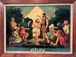 Pair Of Antique Signed framed Reverse Glass Mezzotint By James Bateman C 1800