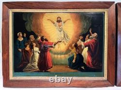 Pair Of Antique Signed framed Reverse Glass Mezzotint By James Bateman C 1800