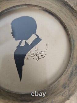 Pair Of Antique Silhouette Portraits Signed