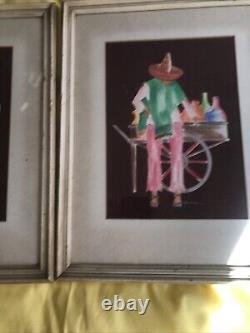 Pair Of Antique Southwest Watercolors Original Frames Signed Delfino