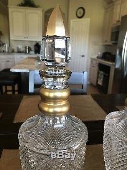 Pair Of BACCARAT Decanters Gilt Diamante, Antique Signed Numbered Ltd Edition