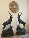 Pair Of Facing Monarch Of The Glen Bronze Stags Signed Moigniez