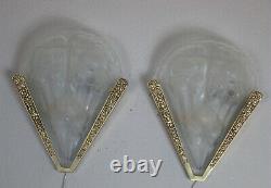 Pair Of French Art Deco Sconces 1925/1930 Signed Noverdy France