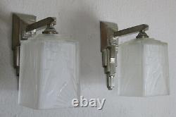 Pair Of French Art Deco Sconces 1925 Signed Des Hanots