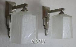 Pair Of French Art Deco Sconces 1925 Signed Des Hanots