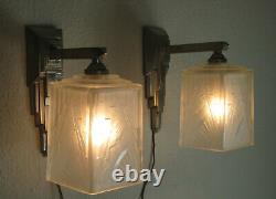 Pair Of French Art Deco Sconces 1925 Signed Des Hanots