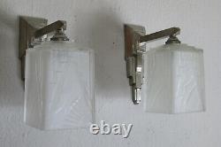 Pair Of French Art Deco Sconces 1925 Signed Des Hanots