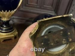 Pair Of French Severs Urns And Gilded Bronze Signed H. Dasson C. 1889 Rare